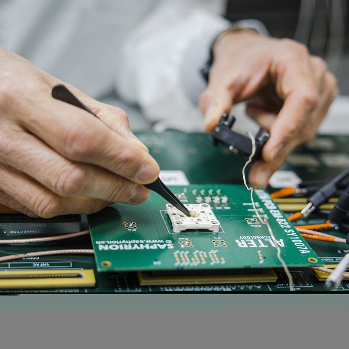 Technician Working in Electrical Measurements Laboratory