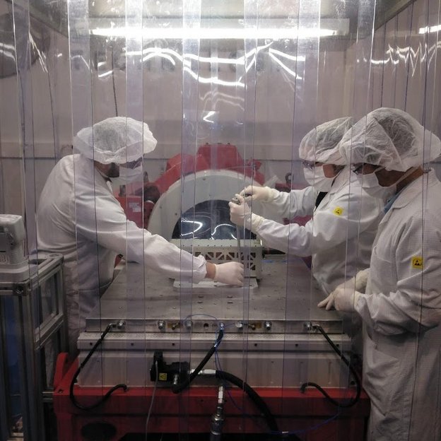 Testing a small satellite